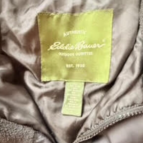 Eddie Bauer Black Goose Down Puffer Jacket Zip Front Warm Coat Women's Medium - Picture 13 of 14